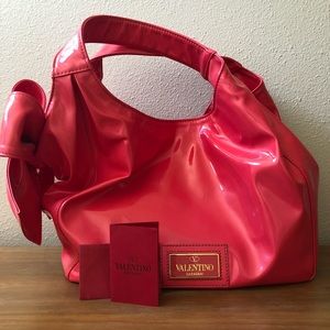 Valentino Nuage bow bag in coral pink